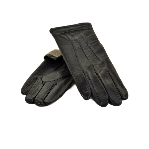 Перчатка Мужская кожа M21/17 мод4 black шерсть Распродажа