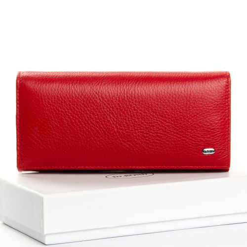 Жіночий червоний шкіряний гаманець DR. BOND W1-V-2 red