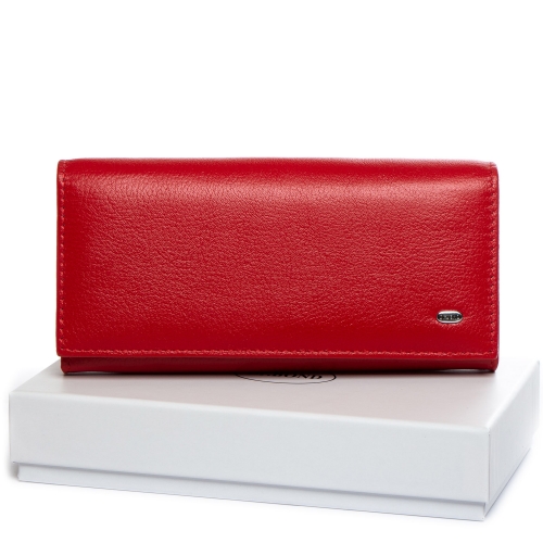 Жіночий червоний шкіряний гаманець DR. BOND W1-V-2 red
