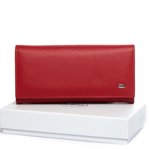 Красный женский кожаный кошелек DR. BOND W501-2 red