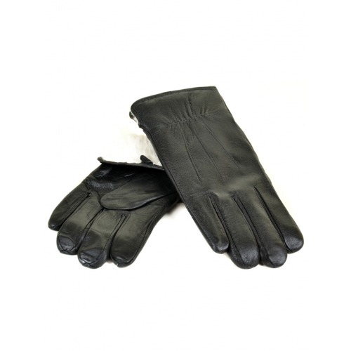 Перчатка Мужская кожа M23-18 мод1 black кролик Распродажа