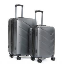 Дорожная Чемодан 2/1 ABS-пластик 8340 grey Дорожная Чемодан 2/1 ABS-пластик 8340 grey