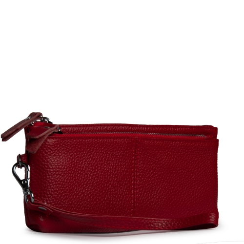 Косметичка шкіряна A-00276 bordo
