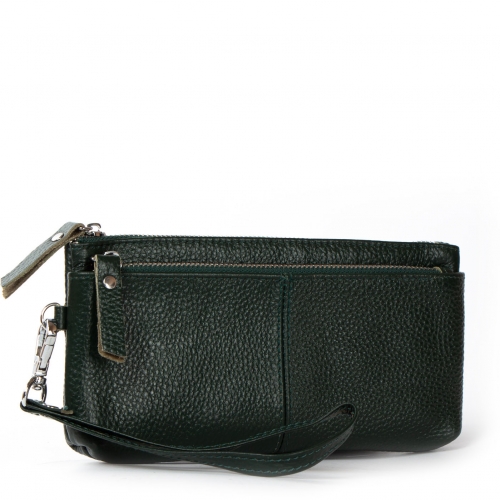 Косметичка кожа A-00276 green