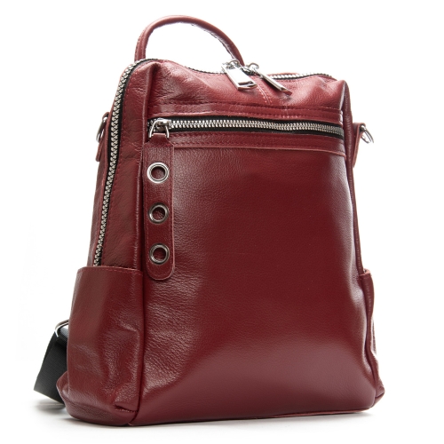 Сумка Женская Рюкзак кожа ALEX RAI 8781-9 bordo
