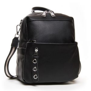 Рюкзак кожаный женский ALEX RAI 27-8903-9 black