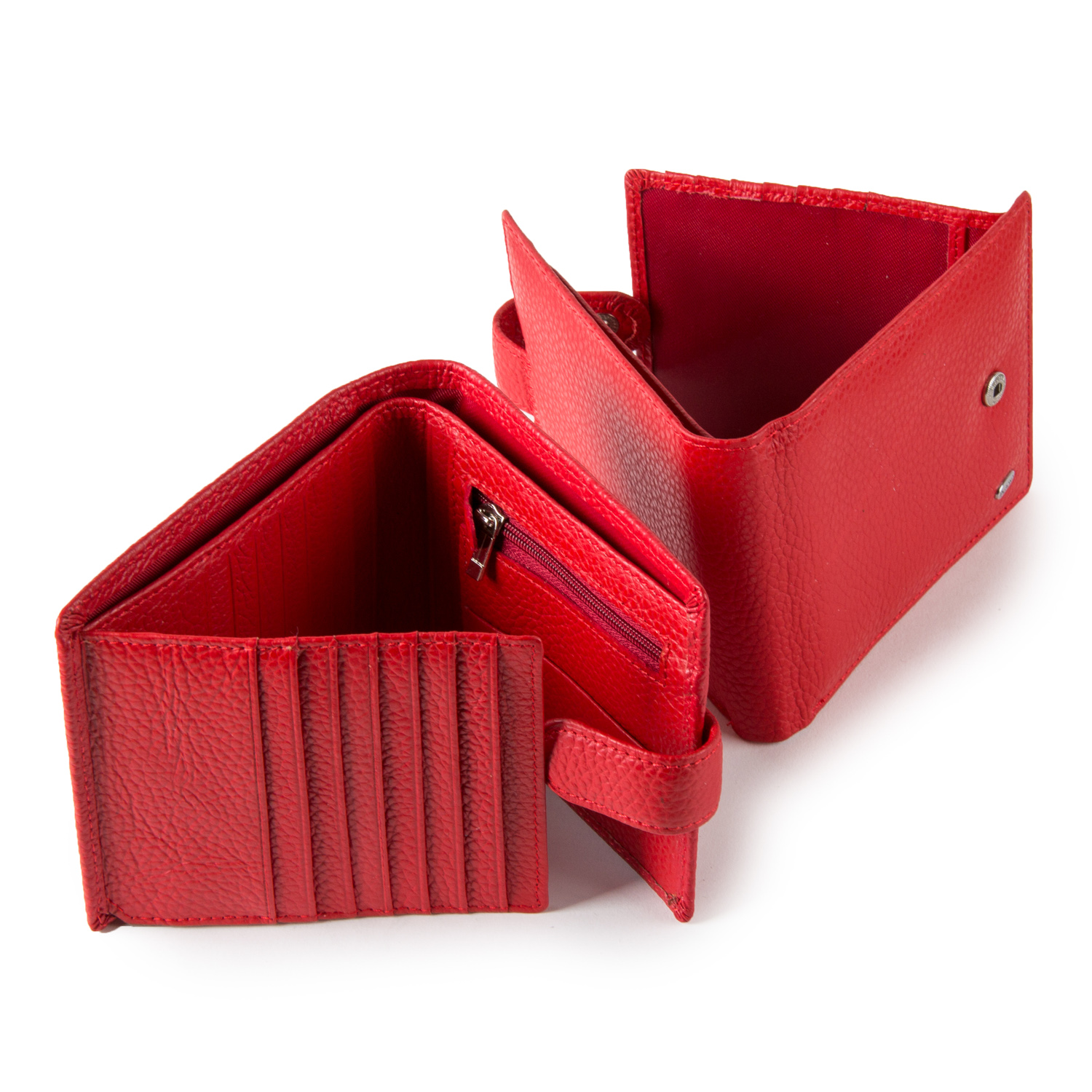 Кожаный кошелек женский красный DR. BOND WN-7 red