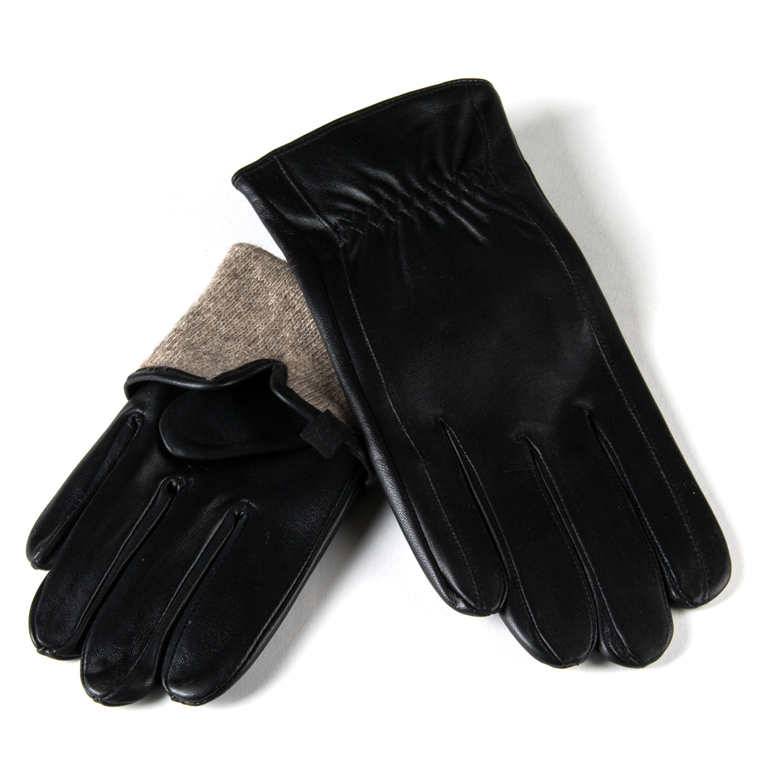 Перчатка Мужская кожа Paidi 230-5 black шерсть