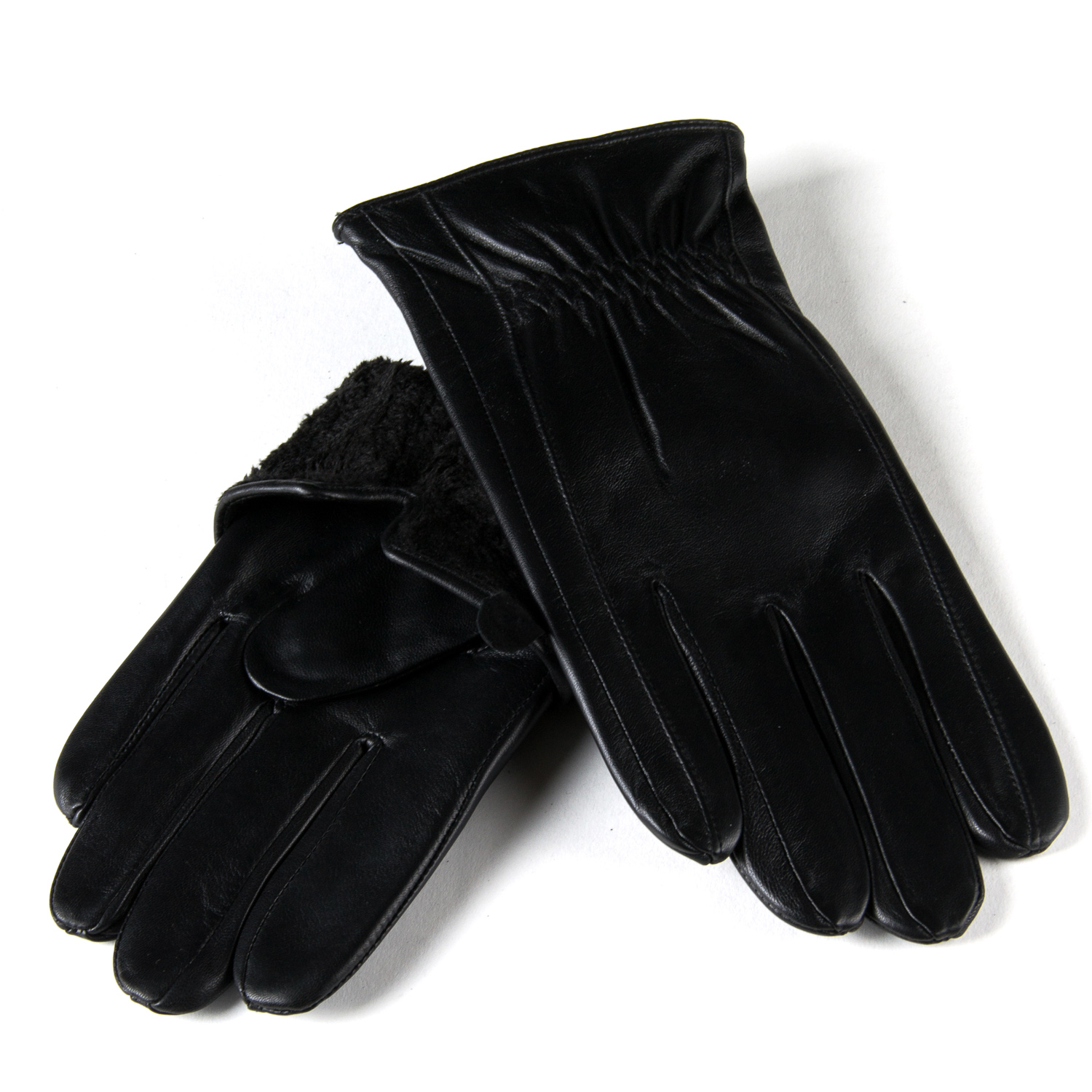 Перчатка Мужская кожа Paidi 231-4 black плюш