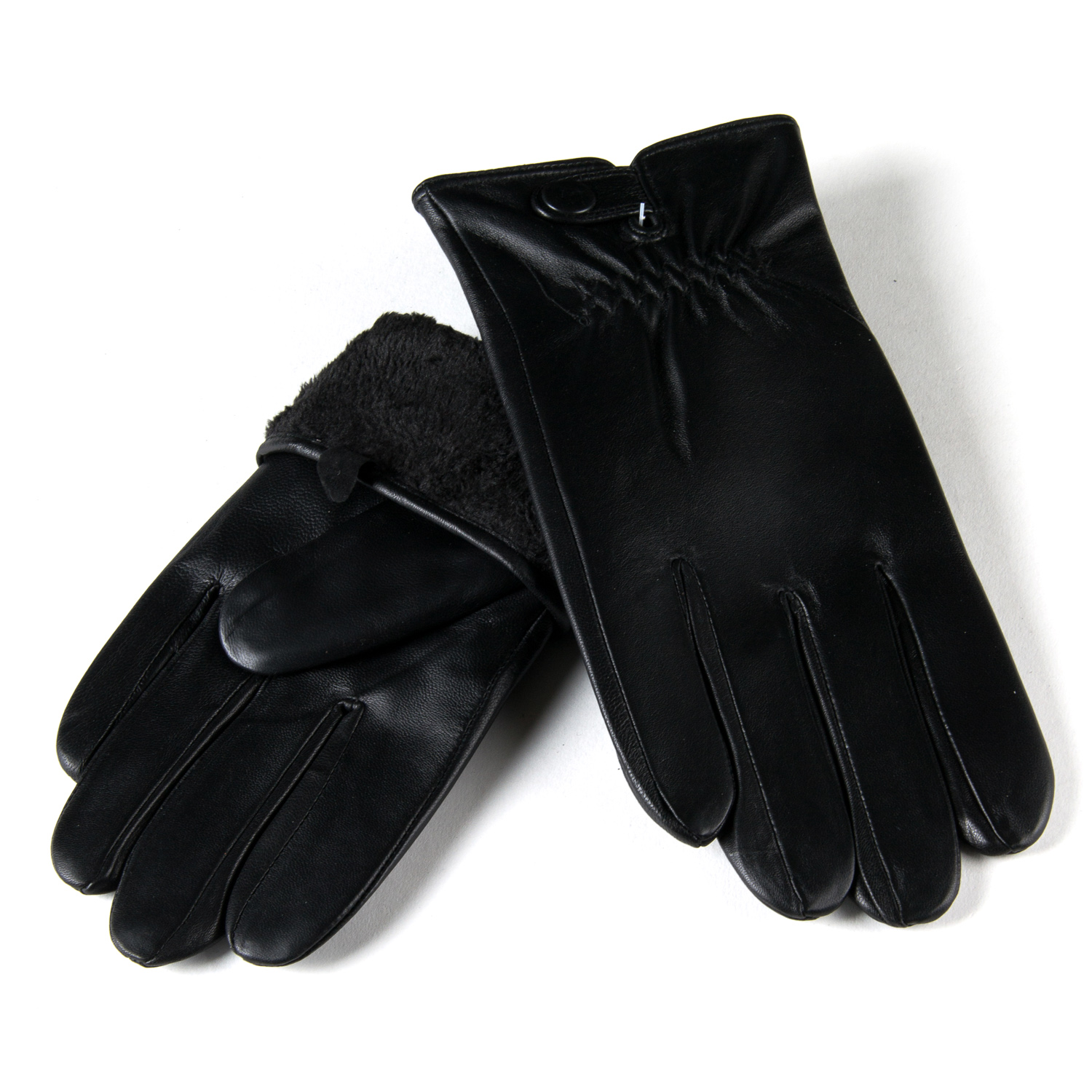 Перчатка Мужская кожа Paidi 231-5 black плюш