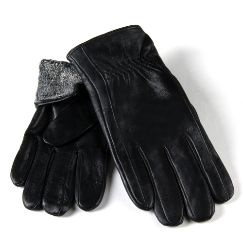Перчатка Мужская кожа Paidi 232-4 black махра