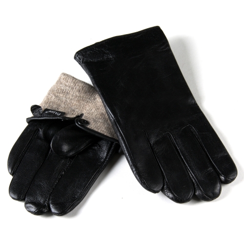 Перчатка Мужская кожа Paidi 59-2 black шерсть