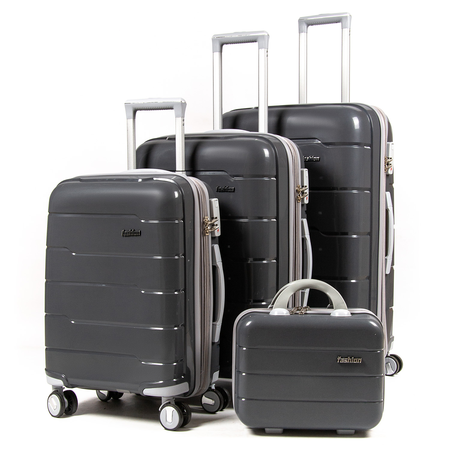 Дорожная Чемодан 41 ABS-пластик FASHION 811 dark-grey оптом в Украине