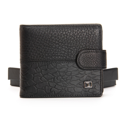 Кошелек BE Мужской кожа BRETTON 408L black mix