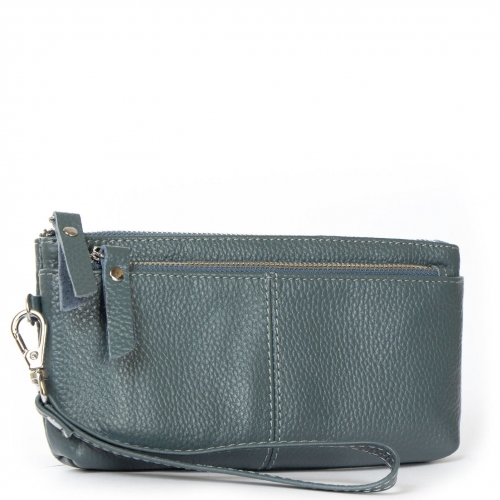 Косметичка шкіряна A-00276 blue