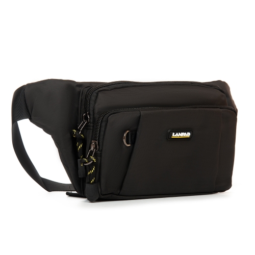 Сумка Мужская На пояс нейлон Lanpad 82062 black