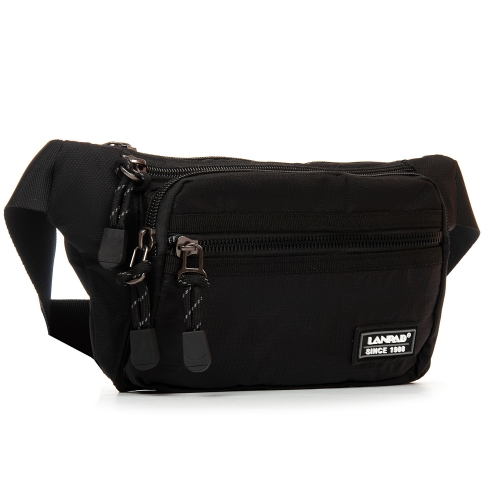 Сумка Мужская На пояс нейлон Lanpad 82063 black