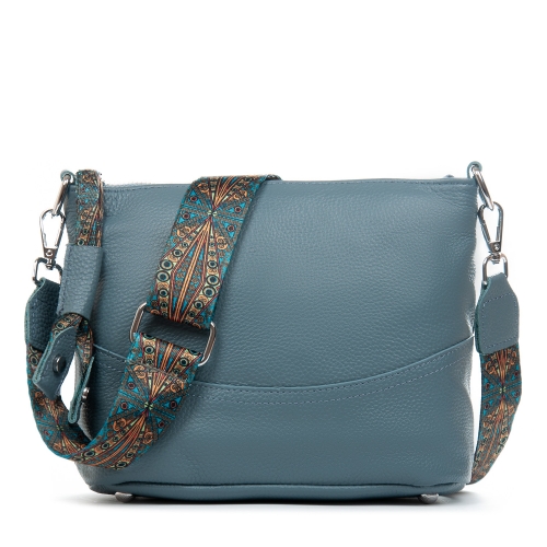 Сумка Шкіряна Жіноча Класична ALEX RAI 99120 blue green