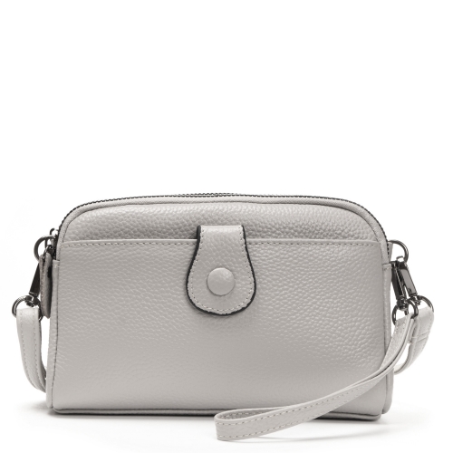 Сумка Шкіряна Жіноча Клатч ALEX RAI 88085 pale grey
