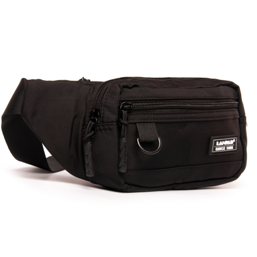 Сумка Мужская На пояс нейлон Lanpad 19006 black