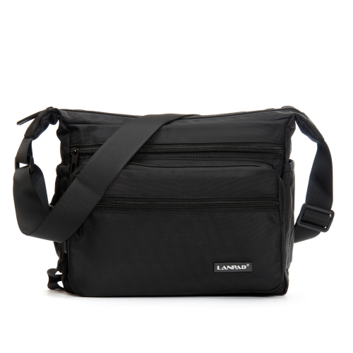 Сумка Мужская На Плечо нейлон Lanpad 8659 black почтальон
