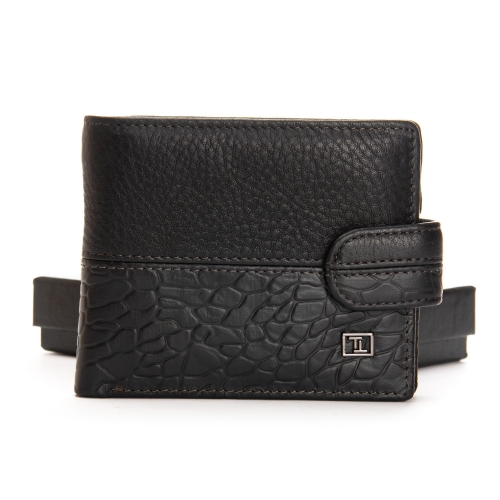 Кошелек BE Мужской кожа BRETTON 208-L0611 black mix