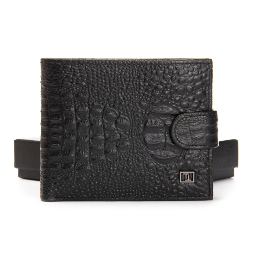 Кошелек BE Мужской кожа BRETTON 208-Z3204 black croco