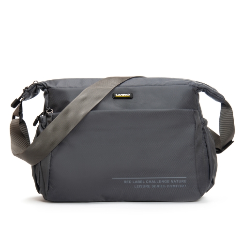 Сумка Мужская На Плечо нейлон Lanpad 8620 grey почтальон