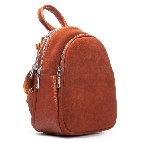 Сумка Женская Рюкзак замш ALEX RAI 2058 camel