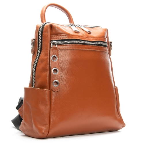 Сумка Шкіряна Жіноча Рюкзак ALEX RAI 8781-9 camel