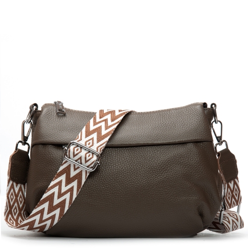 Сумка Шкіряна Жіноча Класична ALEX RAI 6001 dark khaki