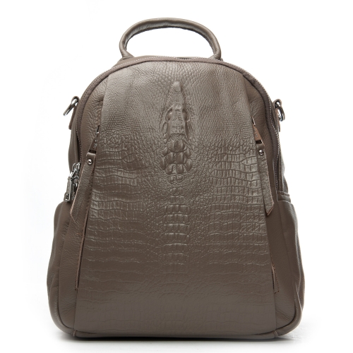 Сумка Шкіряна Жіноча Рюкзак ALEX RAI 8907-9 grey croco