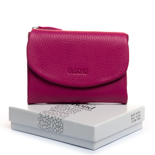 Гаманець шкіряний Bright Жіночий DR. BOND WS-239 plum-red