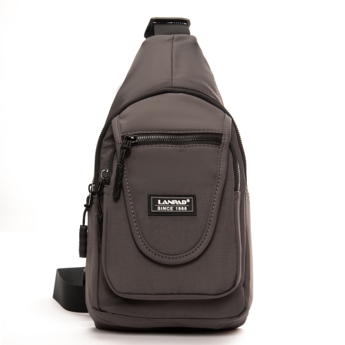 Сумка Чоловіча на плече нейлон Lanpad 0936 grey бол
