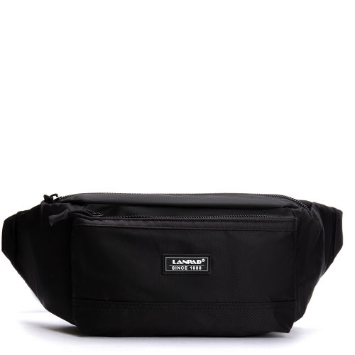 Сумка Мужская пояс-бананка нейлон Lanpad 61027 black