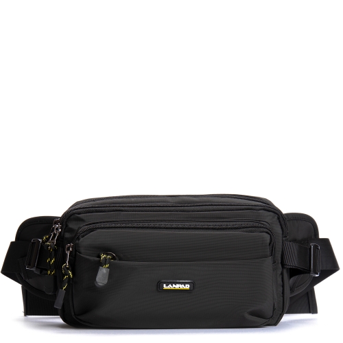 Сумка Мужская пояс-бананка нейлон Lanpad 63737 black