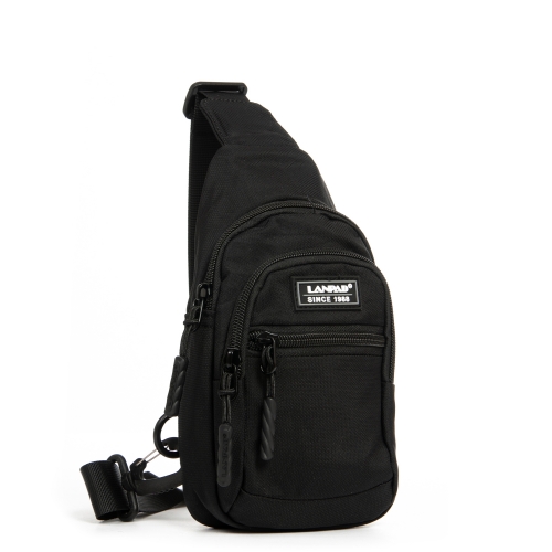 Сумка Чоловіча на плече нейлон Lanpad A65365 black мал