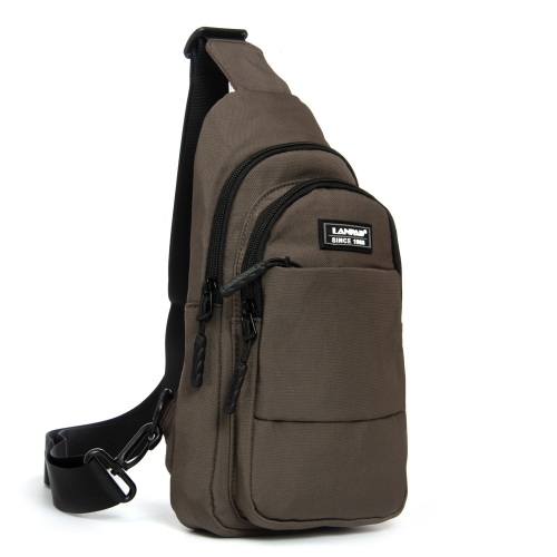 Сумка Чоловіча на плече нейлон Lanpad A4157 brown бол