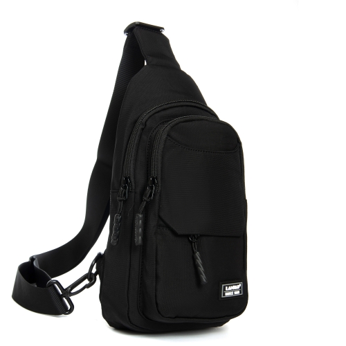 Сумка Мужская На Плечо нейлон Lanpad A4158 black бол