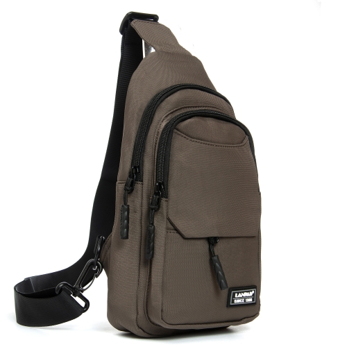 Сумка Мужская На Плечо нейлон Lanpad A4158 brown бол