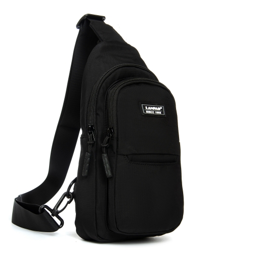 Сумка Мужская На Плечо нейлон Lanpad A4159 black бол