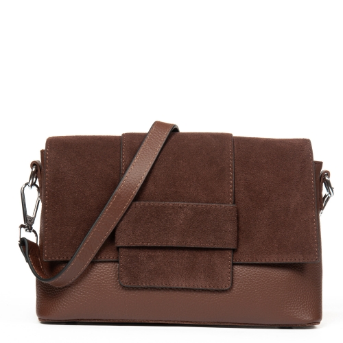 Сумка замшева Жіноча Класична ALEX RAI 1563 brown