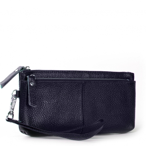 Косметичка шкіряна A-00276 navy