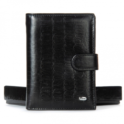 Кошелек Classic Мужской croco кожа DR. BOND M1CR1 black