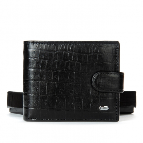 Кошелек Classic Мужской croco кожа DR. BOND M2CR1 black