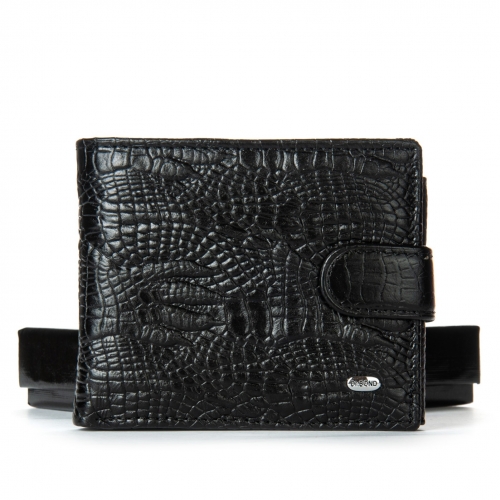 Чоловічий гаманець Classic із шкіри Croco DR. BOND M2CR2 black