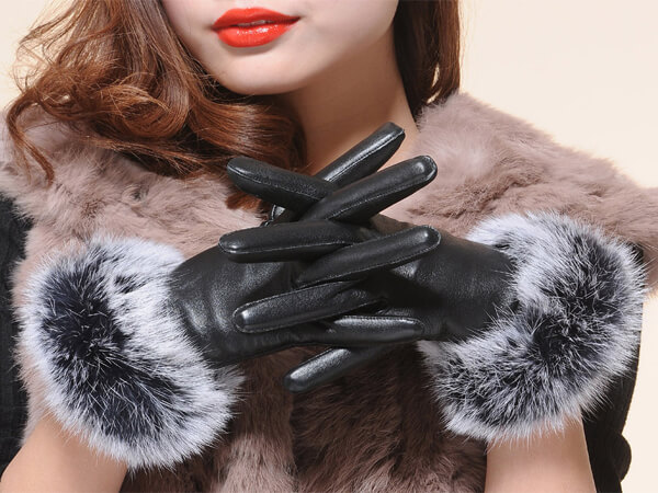 Женские кожаные перчатки