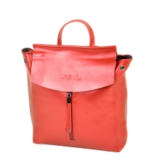 Сумка Женская Рюкзак кожа ALEX RAI 10-04 3206 bright-red Сумка Женская Рюкзак кожа ALEX RAI 10-04 3206 bright-red