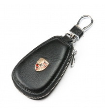 Кошелек Ключница Авто кожа F633 Porsche black Кошелек Ключница Авто кожа F633 Porsche black