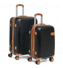Дорожная Чемодан 2/1 ABS-пластик 8387 black змейка Дорожная Чемодан 2/1 ABS-пластик 8387 black змейка